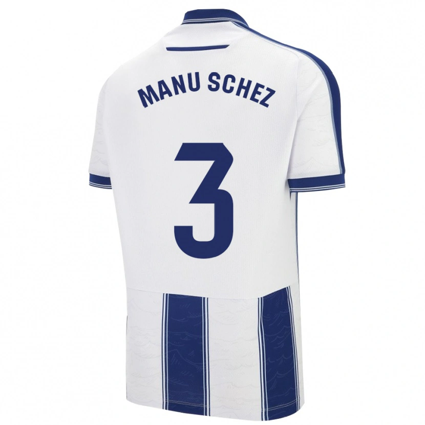 Danxen Kinder Manu Sánchez #3 Marine Weiß Auswärtstrikot Trikot 2025/26 T-Shirt Schweiz