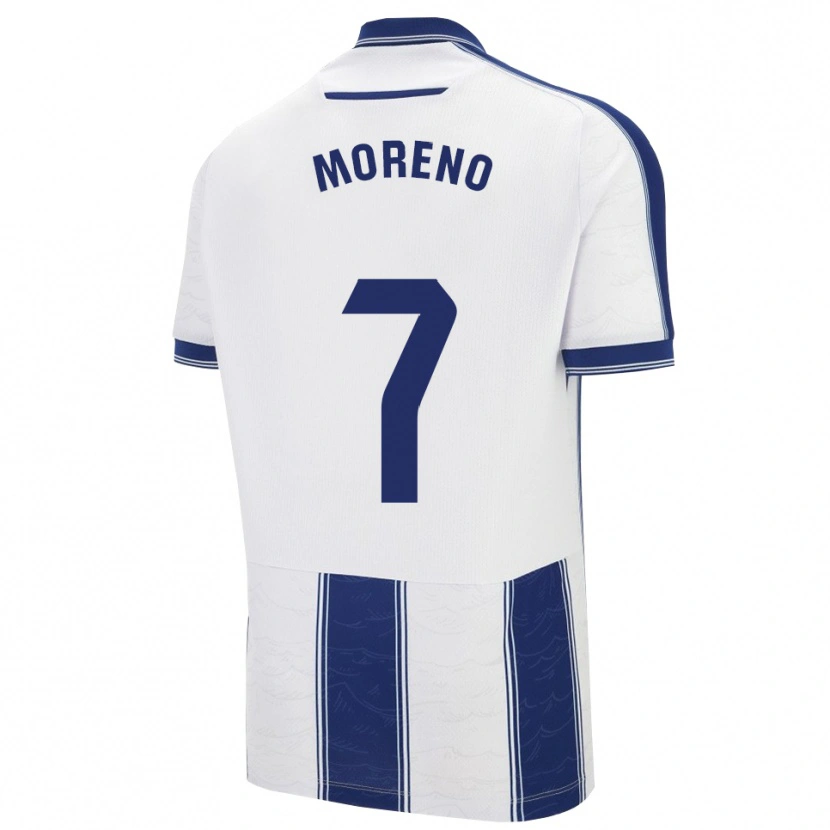 Danxen Kinder Álvaro Moreno #7 Marine Weiß Auswärtstrikot Trikot 2025/26 T-Shirt Schweiz
