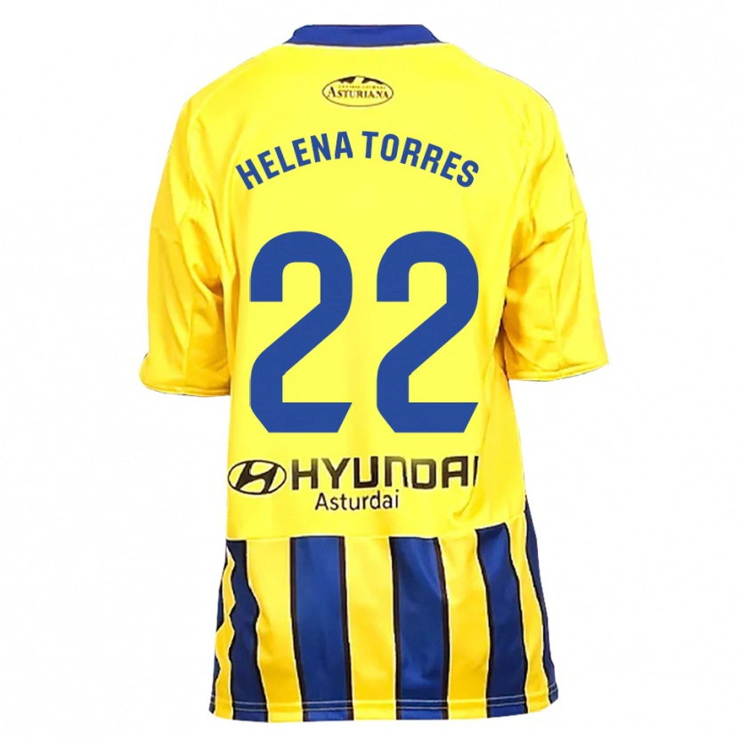 Danxen Kinder Helena Torres Maiquez #22 Gelb Blau Auswärtstrikot Trikot 2025/26 T-Shirt Schweiz