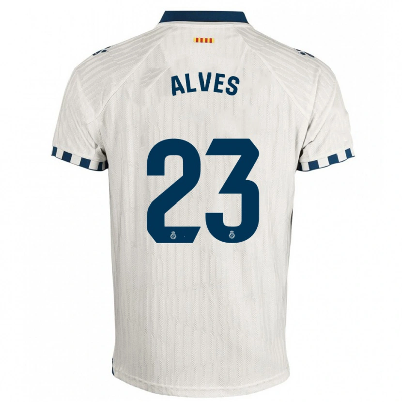 Danxen Kinder Lucas Alves #23 Weiß Blau Auswärtstrikot Trikot 2025/26 T-Shirt Schweiz