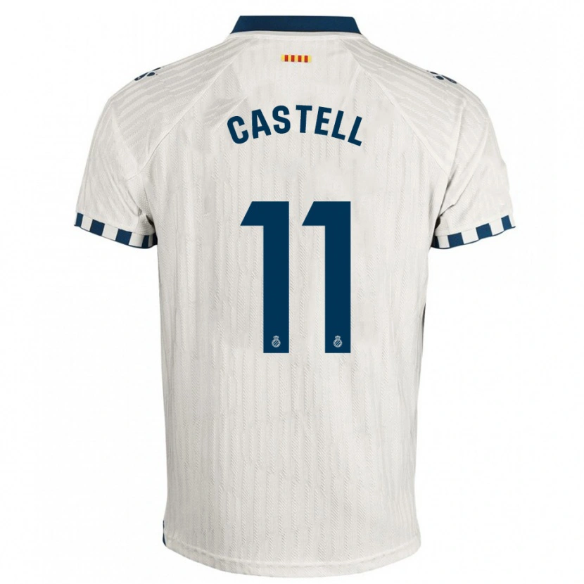 Danxen Kinder Lluc Castell #11 Weiß Blau Auswärtstrikot Trikot 2025/26 T-Shirt Schweiz