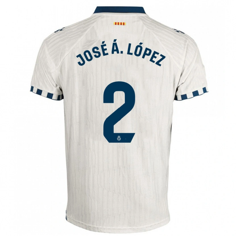 Danxen Kinder José Ángel López #2 Weiß Blau Auswärtstrikot Trikot 2025/26 T-Shirt Schweiz