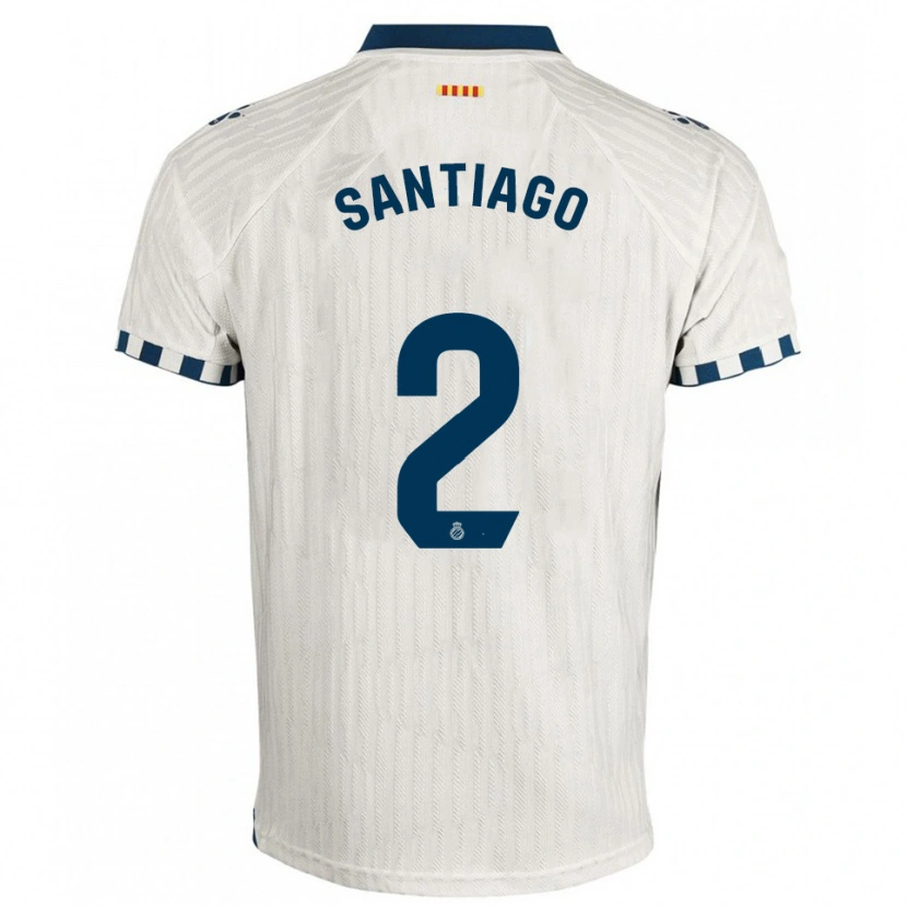 Danxen Kinder David Santiago #2 Weiß Blau Auswärtstrikot Trikot 2025/26 T-Shirt Schweiz