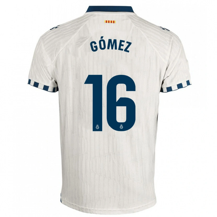 Danxen Kinder Ferran Gómez #16 Weiß Blau Auswärtstrikot Trikot 2025/26 T-Shirt Schweiz