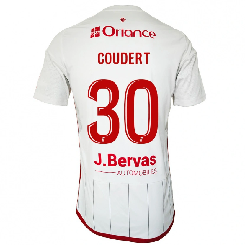 Danxen Kinder Grégoire Coudert #30 Weiß Rot Auswärtstrikot Trikot 2025/26 T-Shirt Schweiz