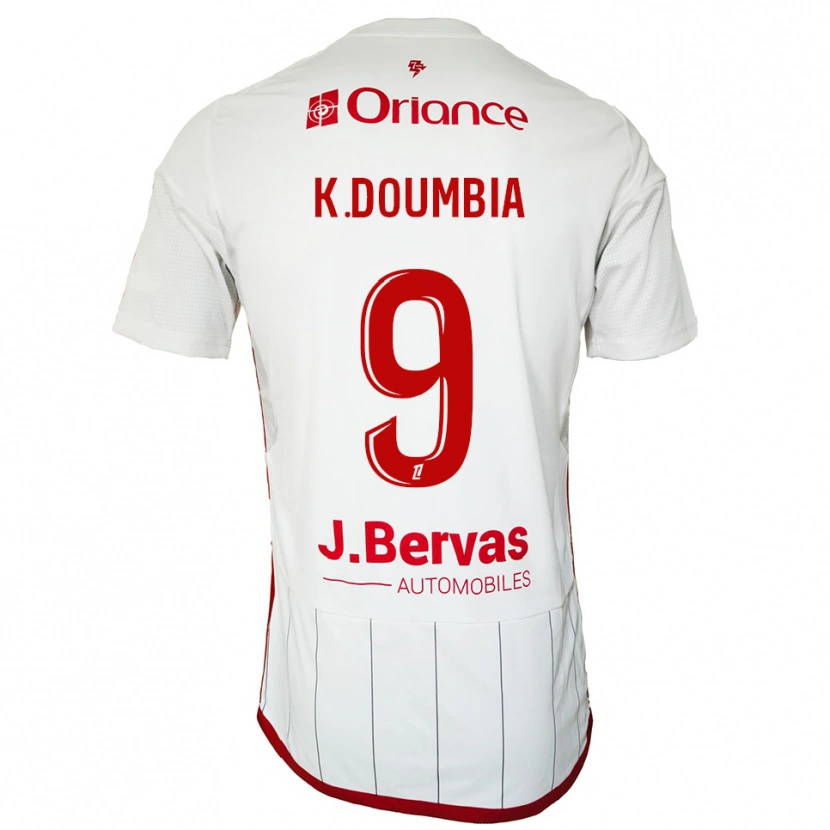 Danxen Kinder Kamory Doumbia #9 Weiß Rot Auswärtstrikot Trikot 2025/26 T-Shirt Schweiz