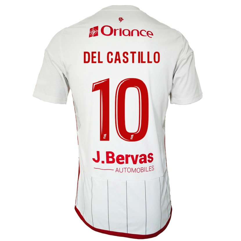 Danxen Kinder Romain Del Castillo #10 Weiß Rot Auswärtstrikot Trikot 2025/26 T-Shirt Schweiz