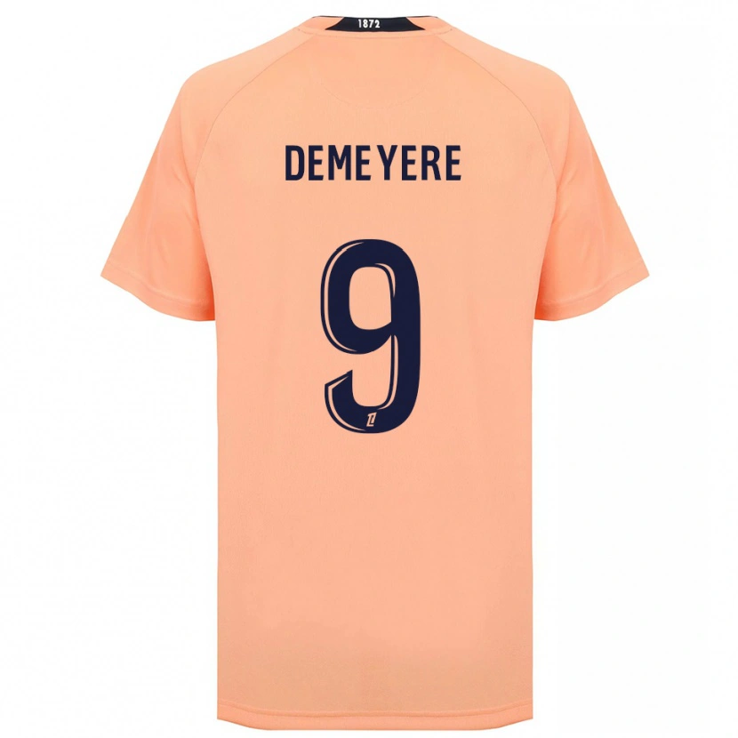 Danxen Kinder Silke Demeyere #9 Orange Marineblau Auswärtstrikot Trikot 2025/26 T-Shirt Schweiz