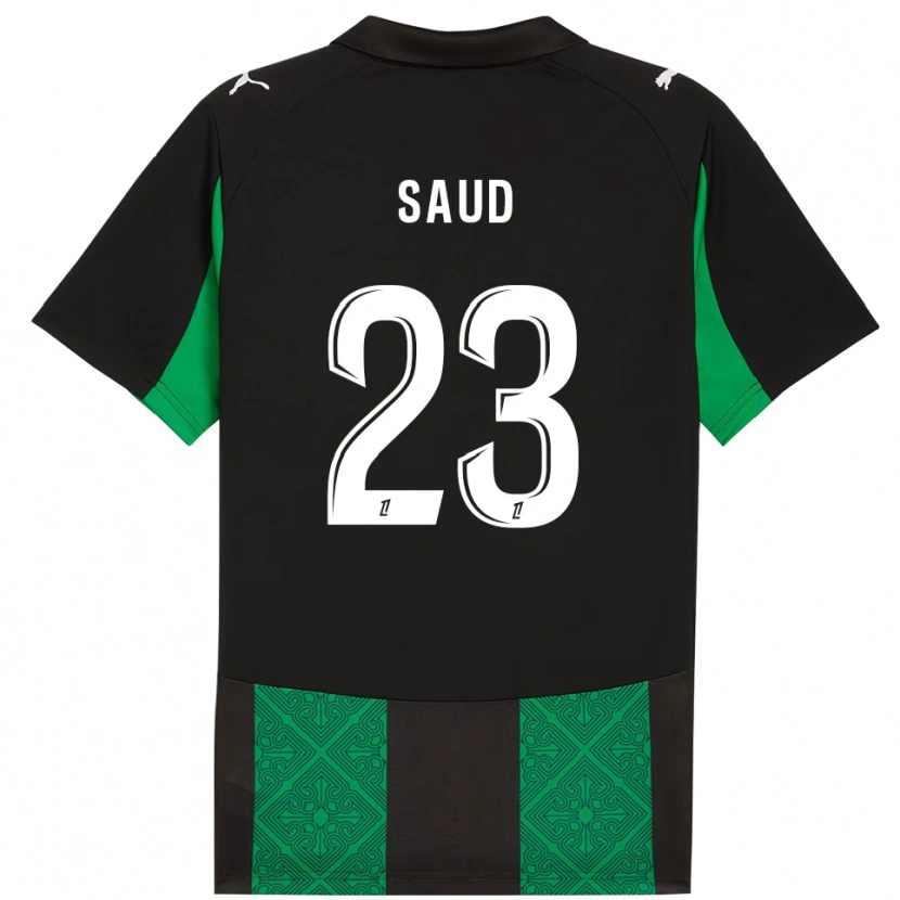 Danxen Kinder Saud Abdulhamid #23 Schwarz Grün Auswärtstrikot Trikot 2025/26 T-Shirt Schweiz