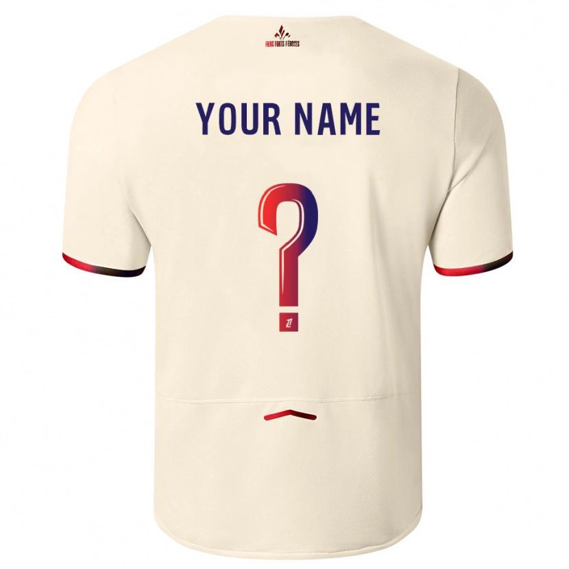 Danxen Kinder Ihren Namen #0 Cremeweiß Rot Auswärtstrikot Trikot 2025/26 T-Shirt Schweiz