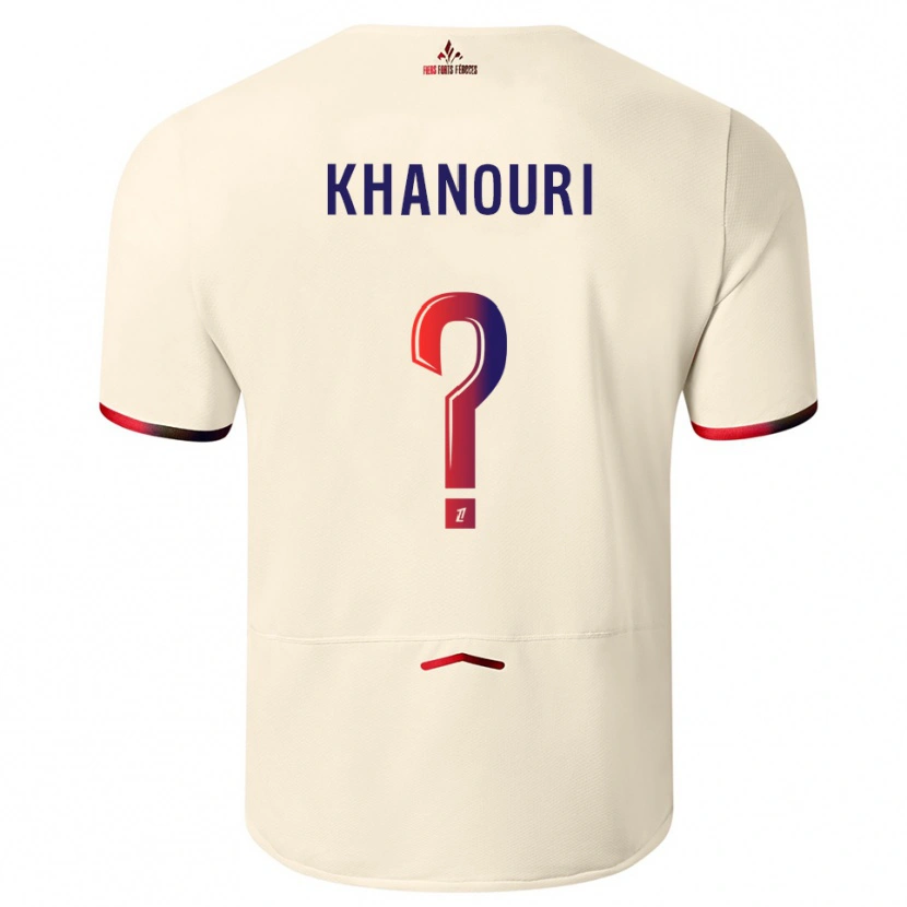 Danxen Kinder Adam Khanouri #0 Cremeweiß Rot Auswärtstrikot Trikot 2025/26 T-Shirt Schweiz