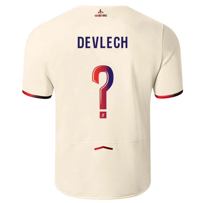 Danxen Kinder Gwenaëlle Devleesschauwer #0 Cremeweiß Rot Auswärtstrikot Trikot 2025/26 T-Shirt Schweiz