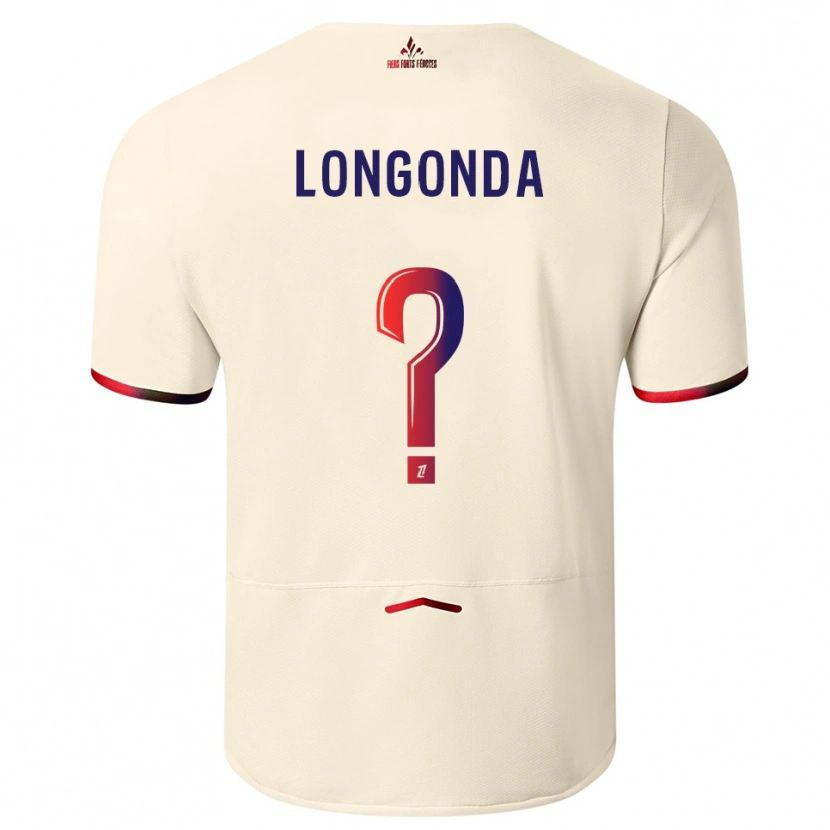 Danxen Kinder Jean-Pierre Longonda #0 Cremeweiß Rot Auswärtstrikot Trikot 2025/26 T-Shirt Schweiz