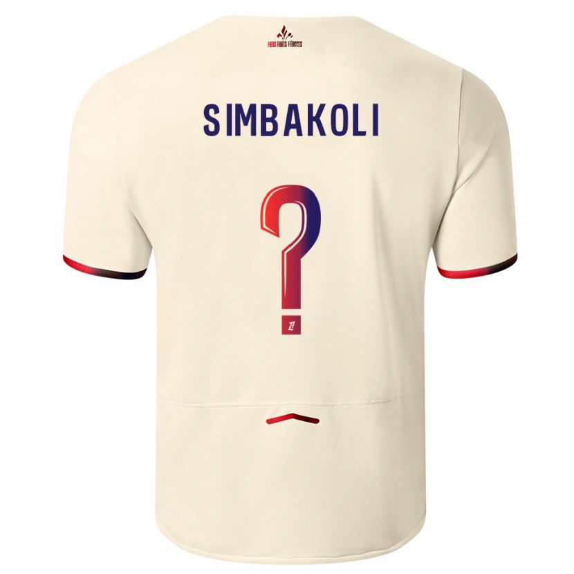 Danxen Kinder Mamadou Simbakoli #0 Cremeweiß Rot Auswärtstrikot Trikot 2025/26 T-Shirt Schweiz