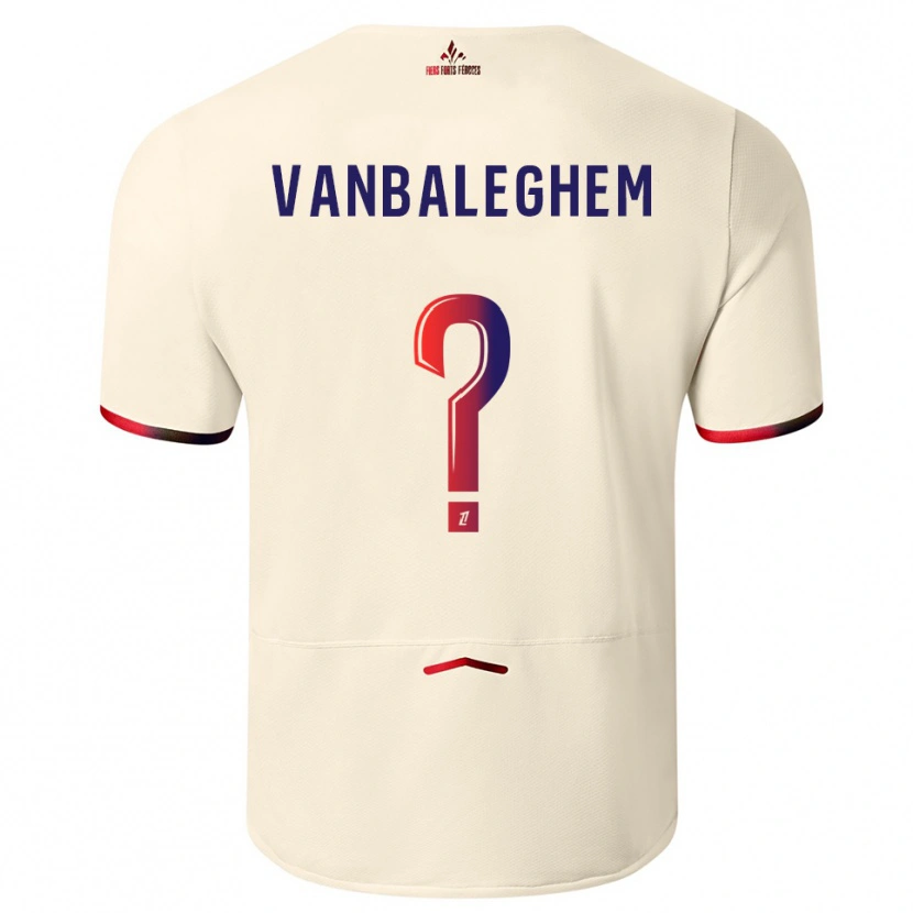 Danxen Kinder Valentin Vanbaleghem #0 Cremeweiß Rot Auswärtstrikot Trikot 2025/26 T-Shirt Schweiz