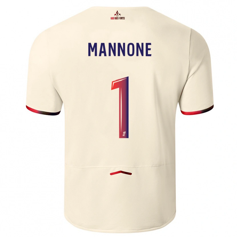Danxen Kinder Vito Mannone #1 Cremeweiß Rot Auswärtstrikot Trikot 2025/26 T-Shirt Schweiz