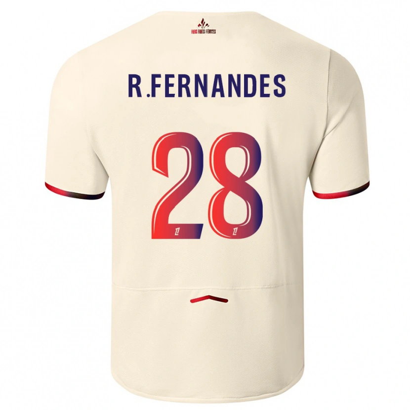 Danxen Kinder Rafael Fernandes #28 Cremeweiß Rot Auswärtstrikot Trikot 2025/26 T-Shirt Schweiz