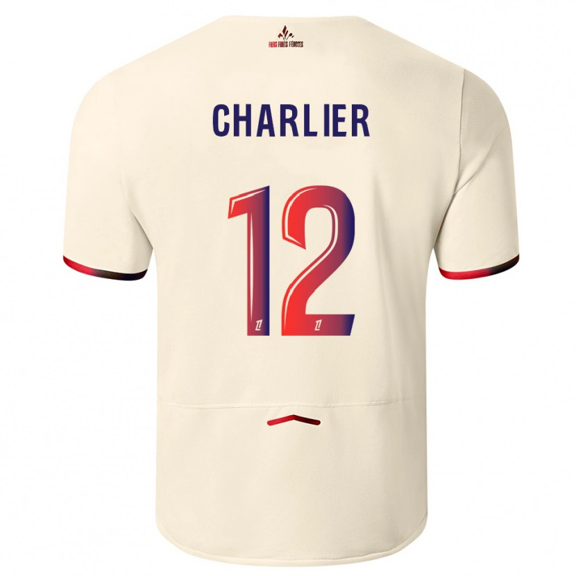 Danxen Kinder Amaury Charlier #12 Cremeweiß Rot Auswärtstrikot Trikot 2025/26 T-Shirt Schweiz