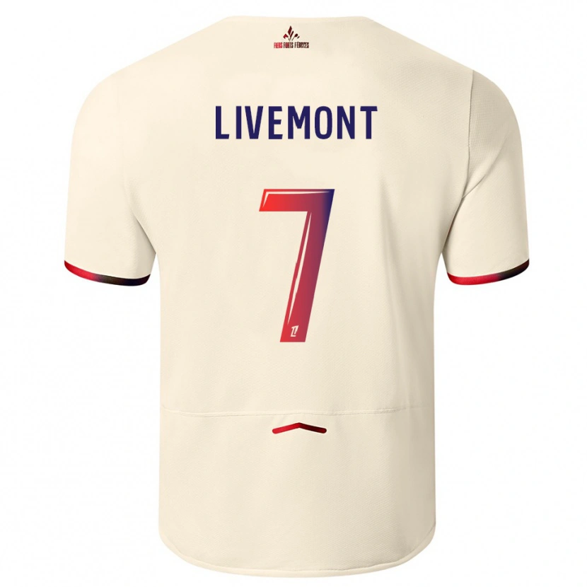 Danxen Kinder Antoine Livemont #7 Cremeweiß Rot Auswärtstrikot Trikot 2025/26 T-Shirt Schweiz