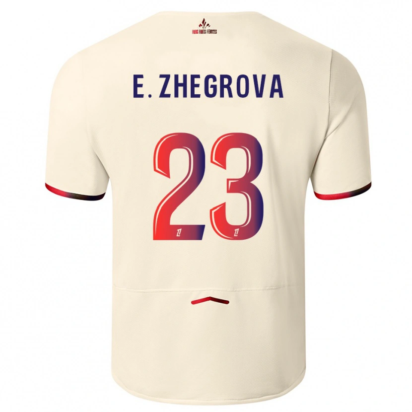 Danxen Kinder Edon Zhegrova #23 Cremeweiß Rot Auswärtstrikot Trikot 2025/26 T-Shirt Schweiz
