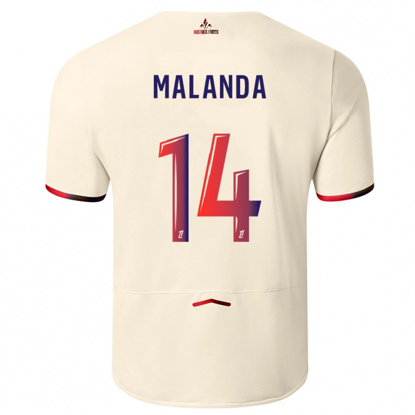 Danxen Kinder Jephthe Malanda #14 Cremeweiß Rot Auswärtstrikot Trikot 2025/26 T-Shirt Schweiz