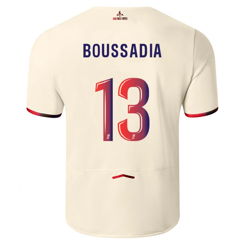 Danxen Kinder Saad Boussadia #13 Cremeweiß Rot Auswärtstrikot Trikot 2025/26 T-Shirt Schweiz