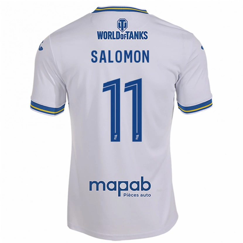 Danxen Kinder Enzo Salomon #11 Weiß Himmelblau Auswärtstrikot Trikot 2025/26 T-Shirt Schweiz