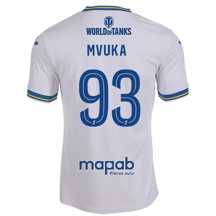 Danxen Kinder Joel Mvuka #93 Weiß Himmelblau Auswärtstrikot Trikot 2025/26 T-Shirt Schweiz