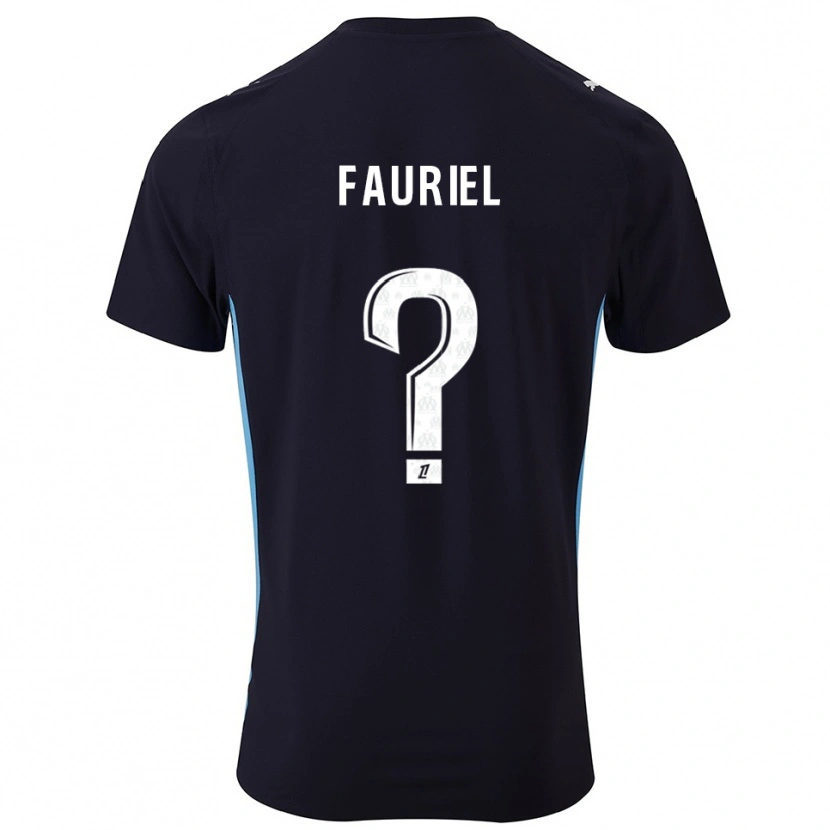 Danxen Kinder Lois Fauriel #0 Schwarz Himmelblau Auswärtstrikot Trikot 2025/26 T-Shirt Schweiz