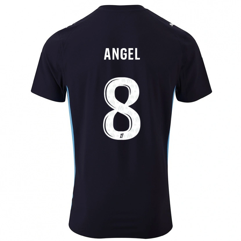 Danxen Kinder Angel Gomes #8 Schwarz Himmelblau Auswärtstrikot Trikot 2025/26 T-Shirt Schweiz