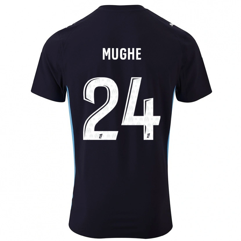 Danxen Kinder François Mughe #24 Schwarz Himmelblau Auswärtstrikot Trikot 2025/26 T-Shirt Schweiz