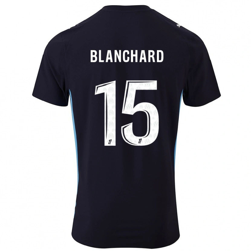 Danxen Kinder Ninon Blanchard #15 Schwarz Himmelblau Auswärtstrikot Trikot 2025/26 T-Shirt Schweiz