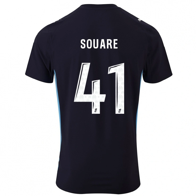 Danxen Kinder Cheick Souare #41 Schwarz Himmelblau Auswärtstrikot Trikot 2025/26 T-Shirt Schweiz