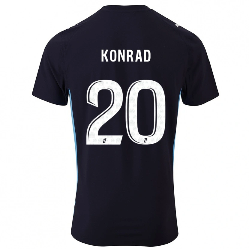 Danxen Kinder Konrad De La Fuente #20 Schwarz Himmelblau Auswärtstrikot Trikot 2025/26 T-Shirt Schweiz