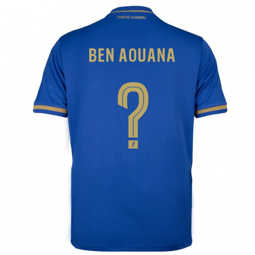 Danxen Kinder Adam Ben Aouana #0 Blau Gold Auswärtstrikot Trikot 2025/26 T-Shirt Schweiz