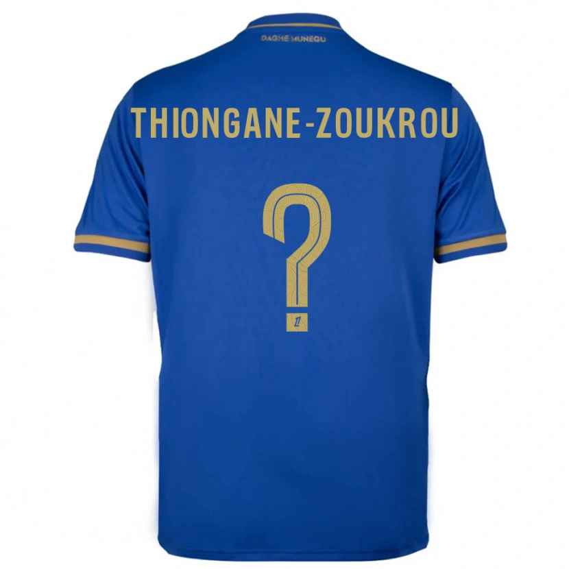 Danxen Kinder Ackah-Tidiane Thiongane-Zoukrou #0 Blau Gold Auswärtstrikot Trikot 2025/26 T-Shirt Schweiz
