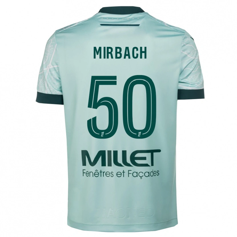 Danxen Kinder Alexis Mirbach #50 Grün Weiß Auswärtstrikot Trikot 2025/26 T-Shirt Schweiz