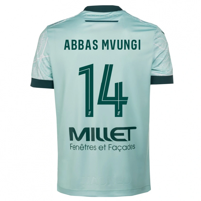 Danxen Kinder Omar Abbas Mvungi #14 Grün Weiß Auswärtstrikot Trikot 2025/26 T-Shirt Schweiz
