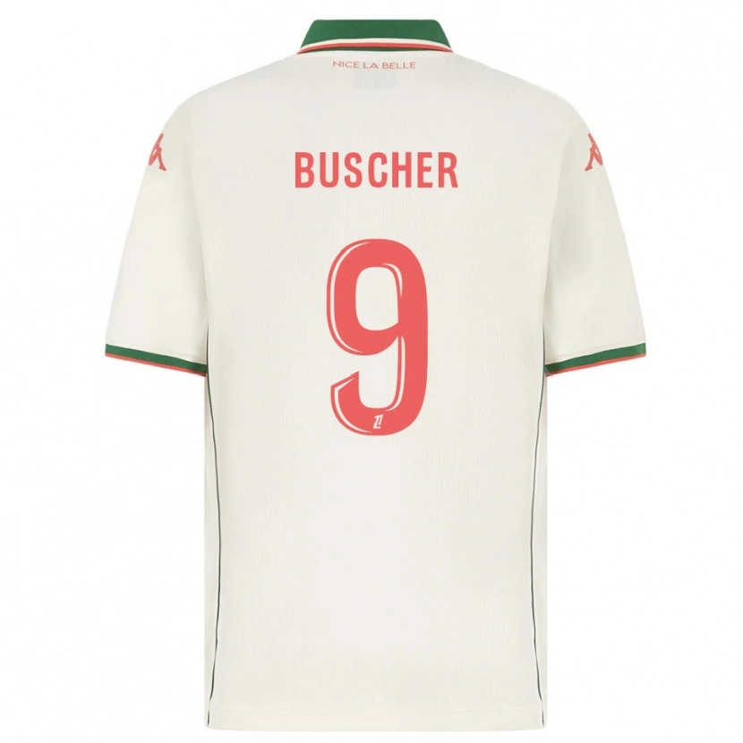 Danxen Kinder Mickaël Buscher #9 Weiß Grün Auswärtstrikot Trikot 2025/26 T-Shirt Schweiz