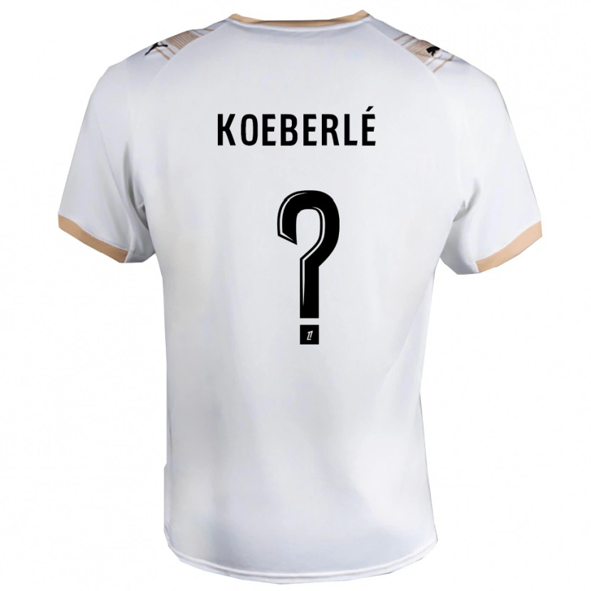 Danxen Kinder Samuel Koeberlé #0 Weiß Schwarz Auswärtstrikot Trikot 2025/26 T-Shirt Schweiz