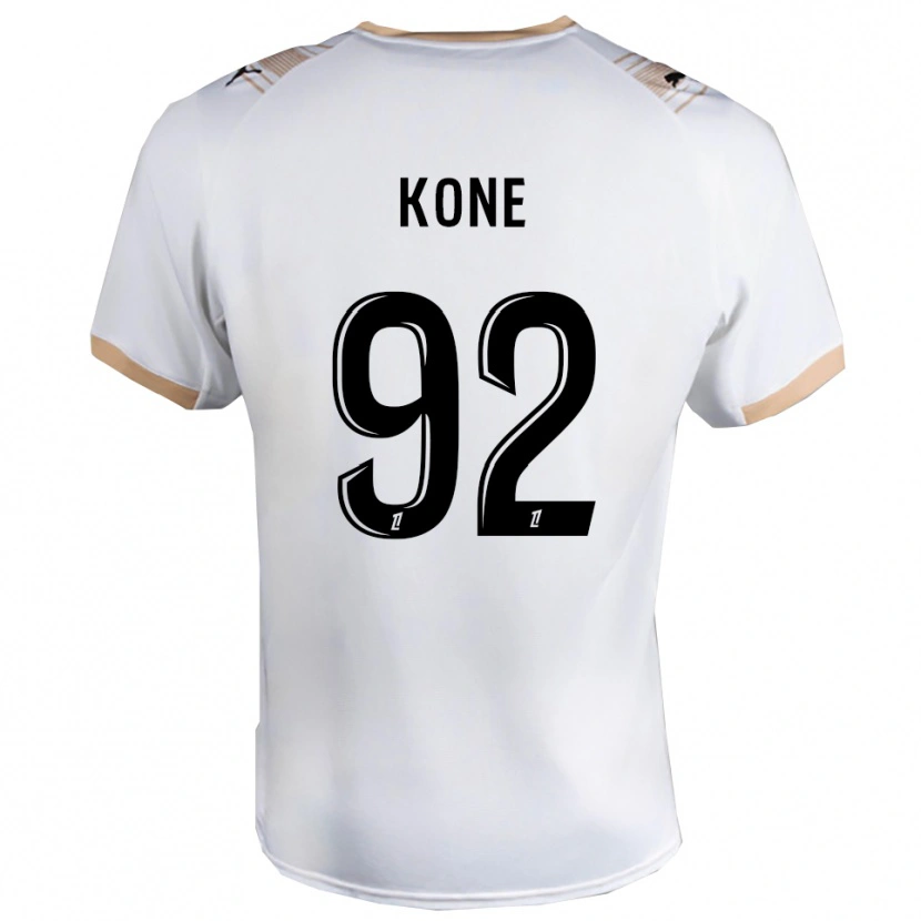 Danxen Kinder Abdoul Koné #92 Weiß Schwarz Auswärtstrikot Trikot 2025/26 T-Shirt Schweiz