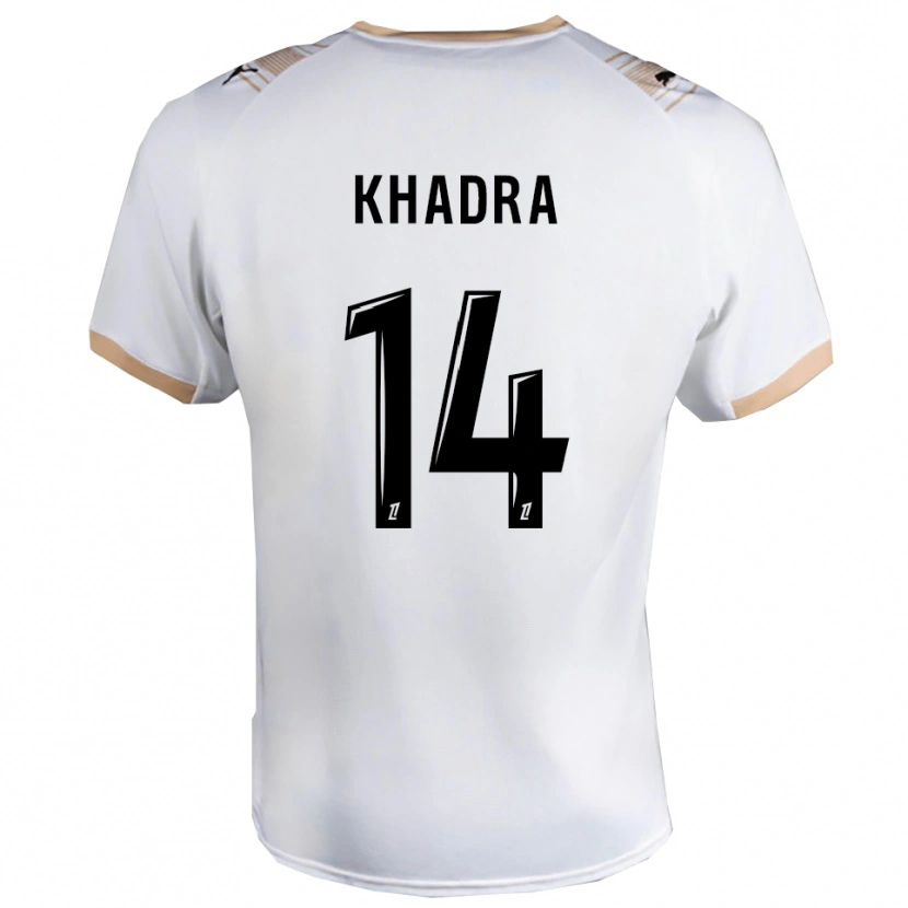 Danxen Kinder Reda Khadra #14 Weiß Schwarz Auswärtstrikot Trikot 2025/26 T-Shirt Schweiz