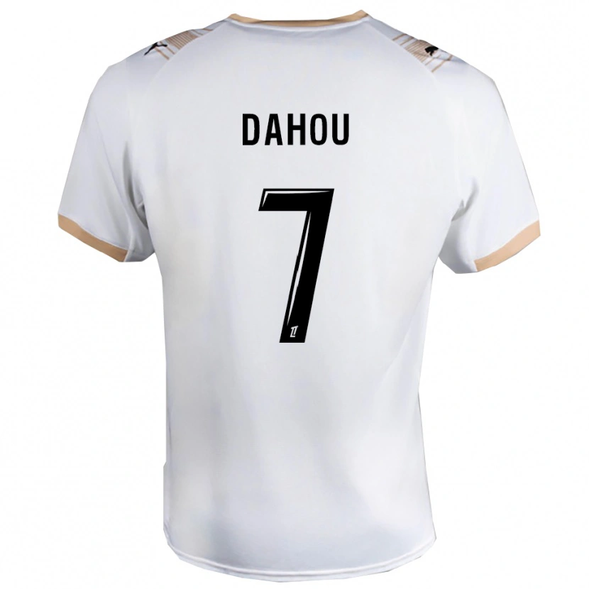 Danxen Kinder Erwan Dahou #7 Weiß Schwarz Auswärtstrikot Trikot 2025/26 T-Shirt Schweiz
