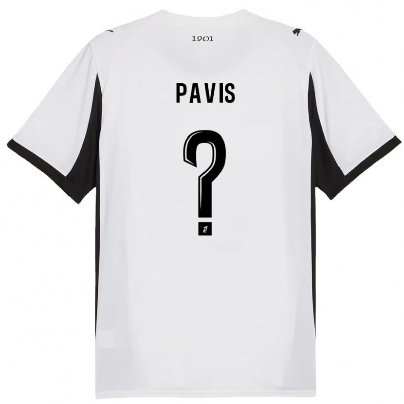Danxen Kinder Robin Pavis #0 Weiß Schwarz Auswärtstrikot Trikot 2025/26 T-Shirt Schweiz