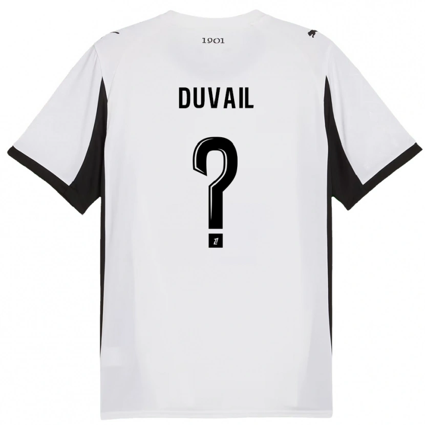 Danxen Kinder Jules Duvail #0 Weiß Schwarz Auswärtstrikot Trikot 2025/26 T-Shirt Schweiz