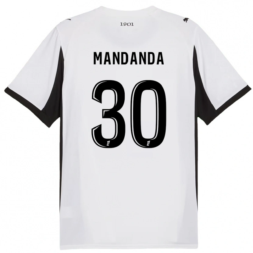 Danxen Kinder Steve Mandanda #30 Weiß Schwarz Auswärtstrikot Trikot 2025/26 T-Shirt Schweiz
