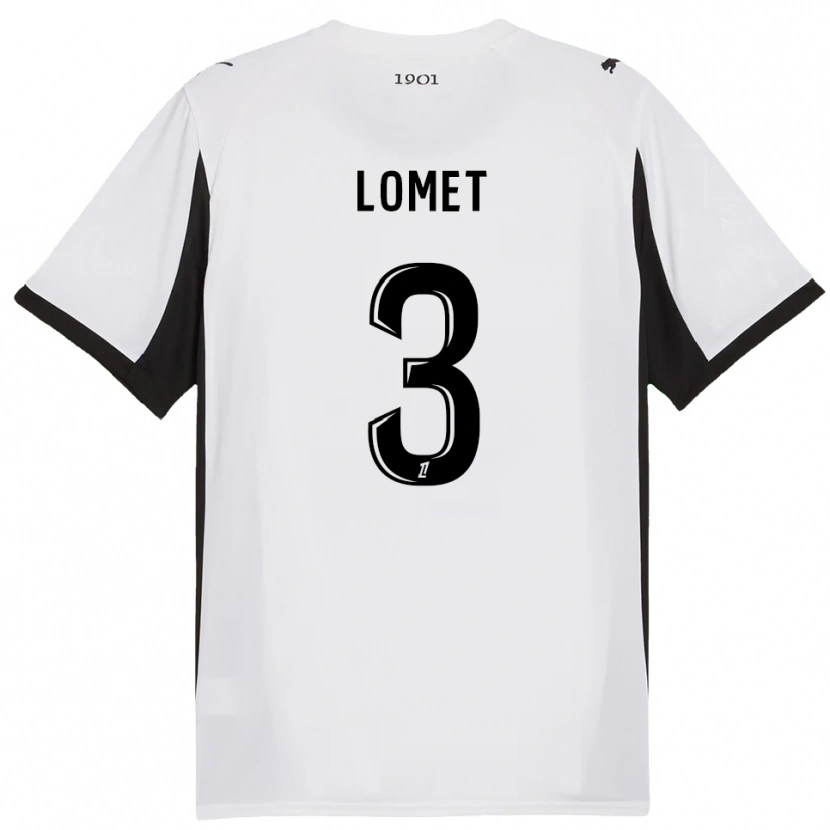 Danxen Kinder Ruben Lomet #3 Weiß Schwarz Auswärtstrikot Trikot 2025/26 T-Shirt Schweiz