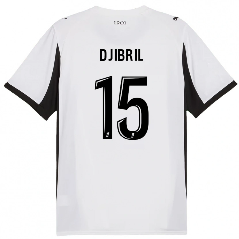 Danxen Kinder Djibril Diallo #15 Weiß Schwarz Auswärtstrikot Trikot 2025/26 T-Shirt Schweiz