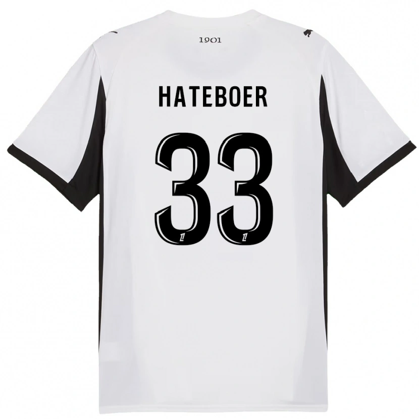 Danxen Kinder Hans Hateboer #33 Weiß Schwarz Auswärtstrikot Trikot 2025/26 T-Shirt Schweiz