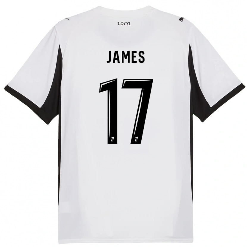 Danxen Kinder Jordan James #17 Weiß Schwarz Auswärtstrikot Trikot 2025/26 T-Shirt Schweiz